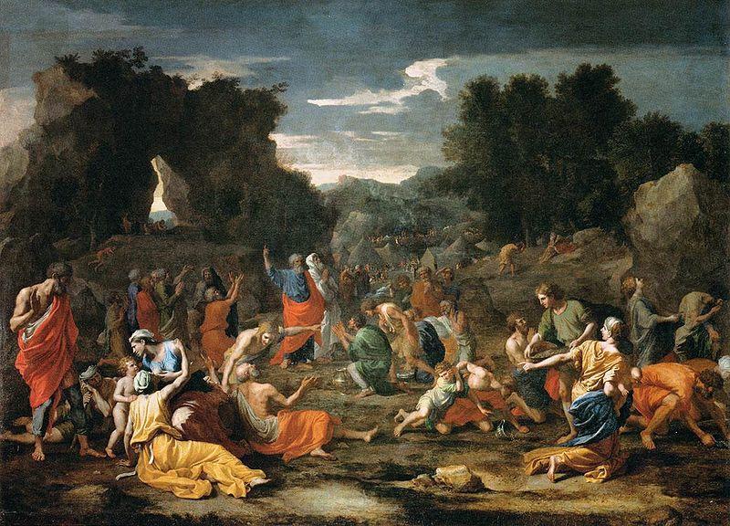 Nicolas Poussin 'The Jews Gathering the Manna in the Desert Norge oil painting art